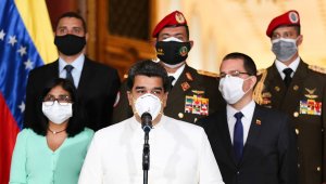 Nicolás Maduro en alocución presidencial. AFP