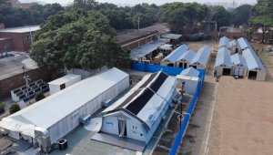 En el Hospital Erasmo Meoz se están habilitando carpas para la atención de pacientes con síntomas de COVID-19. Hay zonas para niños y adultos. Cortesía