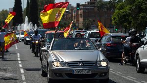 Las calles de Madrid se llenaron de protestantes. AFP