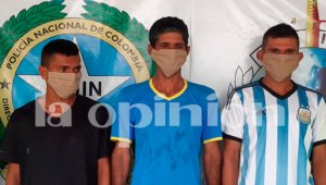 Una mujer también haría parte de la banda delincuencial, pero alcanzó a escapar del cerco de las autoridades. Policía Nacional