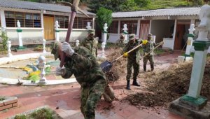 El Ejército y la comunidad, este mes, recuperaron la escuela Guillermo Valencia de Villa Caro, Norte de Santander. Archivo