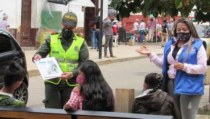 La Policía empezó en Pamplona una campaña pedagógica en caso de violar las medidas que hacen parte del Código Nacional de Policía. Cortesía