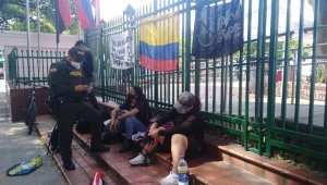 Estudiantes de la UFPS y la Unipamplona hicieron un plantón pacífico buscando la aprobación de la medida. Facebook