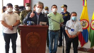 El Consejo de Seguridad que se realizó en el Aeropuerto Antonio Nariño de Chachagüí. Tomada de Twitter @mindefensa