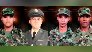 De izquierda a derecha: Óscar Eduardo Mendoza Ávila, Helmer Mauricio Ortiz Flórez, William Felipe Melchor Galindo y Vicente Antonio Medrano Mejía. Cortesía