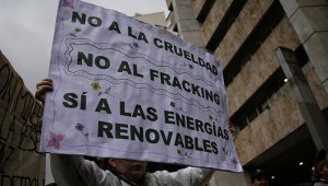 Protestas de rechazo al fracking.   Colprensa