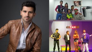 Taxímetro adulterado, otra obra de teatro donde actuó Johan Méndez al lado de veteranos actores como Ramiro Meneses. Cortesía