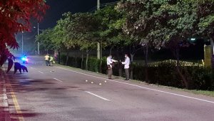 Miembros de la Brinho adelantaron la inspección en la escena de la balacera y recolectaron las evidencias para la investigación. Cortesía