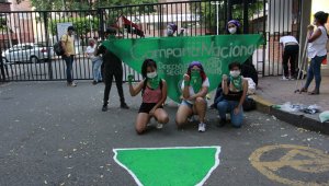 Las mujeres se identificaron con pañuelos verdes. Alfredo Estévez
