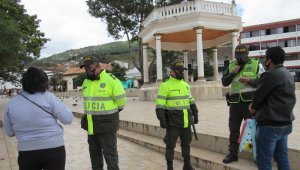 La Policía ejerce control en el casco urbano del municipio de Pamplona para bajar el índice de delincuencia. Cortesía
