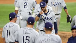 En el segundo partido, los Rays de Tampa vencieron 6-4 a los Dodgers de Los Ángeles. AFP