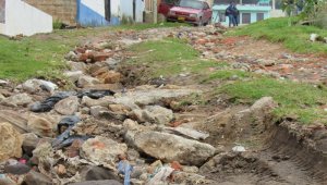 La comunidad solicitó a la Alcaldía el arreglo de la calle. Roberto Ospino.