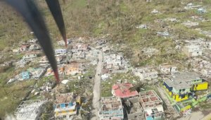 En las primeras imágenes logradas desde un avión se apreció el nivel de destrucción de  las viviendas en Providencia. Archipielago Press