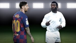 Lionel Messi y Edson Arantes do Nascimento (Pelé). Cortesía infobae.com