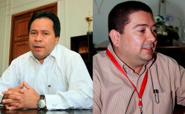 William Villamizar Laguado, exgobernador de Norte de Santander, y Sigward Abimelech Peñaloza Echavez, exdirector de Indenorte. (Foto archivo/ La Opinión)