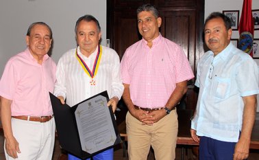 En la foto de izquierda a derecha: Álvaro Salgar, Carlos Eduardo Ramírez Quintana, Edgar Díaz Contreras, gobernador de Norte de Santander; y José Eustorgio Colmenares. Obando