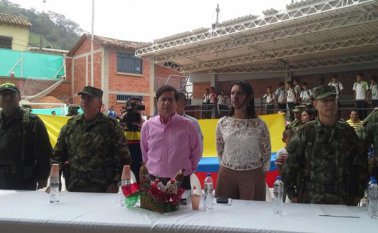 Ceremonia de inauguración del parque en la que estuvo presente el ministro del Interior Juan Fernando Cristo. Javier Sarabia