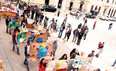 La Universidad de Pamplona hizo una marcha y un concierto en rechazo al maltrato infantil. Cortesía