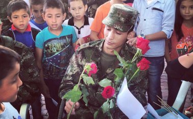 El Cabo Edward Orlando Ávila Ramírez, visita al municipio de Convención para encontrarse con esa población. Agradeció las voces de solidaridad y no expreso asomo de rencor. Cortesía