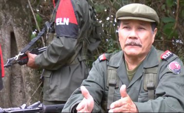 Nicolás Rodríguez Bautista, alias 'Gabino' , comandante del Eln. Colprensa