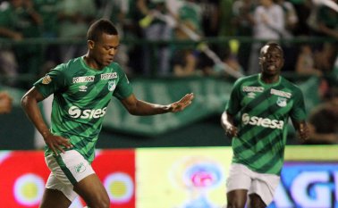 Harold Preciado marcó el gol de la victoria del Deportivo Cali. Colprensa