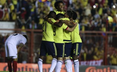 El delantero y ahora capitán de la Selección Colombia, Radamel Falcao, convirtió el gol del triunfo. AP