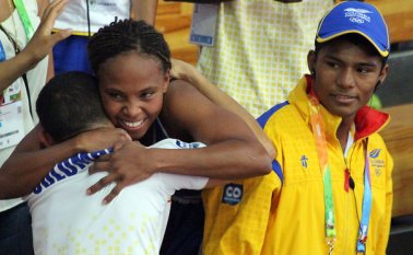 Íngrid Valencia, pugilista colombiana. Colprensa