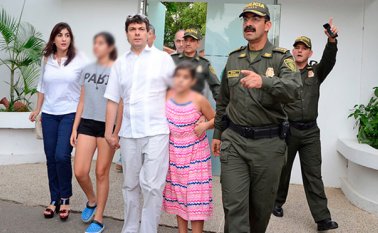 Rueda de prensa de la liberación de Daniela Mora Caicedo en la sede de la Policía Metropolitana de Cúcuta. Rodrigo Sandoval