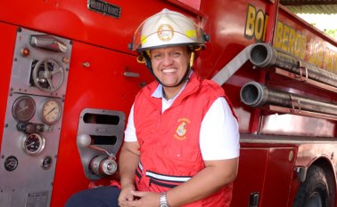 Carlos Aldemar García, subcomandante de Bomberos de Los Patios. Archivo