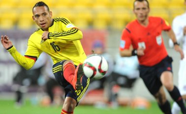 Jarlan Barrera, volante de la selección Sub-20 de Colombia, quien entró como titular en el partido de octavos de final contra Estados Unidos, desperdició un tiro penal que le hubiera dado el empate al once cafetero. AP