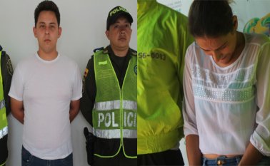La mujer fue arrestada en el barrio Siglo XXI y el hombre en Motilones. Policía Nacional