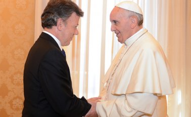 En su sexto día de gira por Bélgica, italia, Suecia y Noruega, Juan Manuel Santos habló sobre su audiencia con el Santo Padre. Colprensa