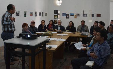El representante del Mincultura, Jaime Félix, dictó el taller sobre fortalecimiento de museos en Pamplona.
Roberto Ospino