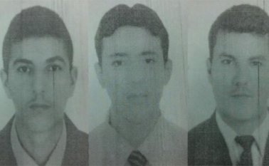 Estos son los tres presuntos secuestradores de Daniela Mora, hija del Director de la Unidad Nacional de Protección. Archivo Particular
