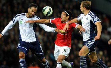 Falcao marcó 4 goles con el Manchester United Archivo