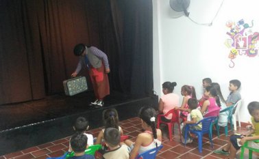 Los las presentaciones de títeres, cuenteros y obras en Manotas son gratuitas. Cortesía