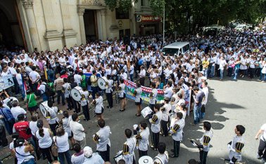 El cuerpo del profesor Pedro Cuadro fue llevado hasta la catedral San José de Cúcuta. Juan Pablo Bayona