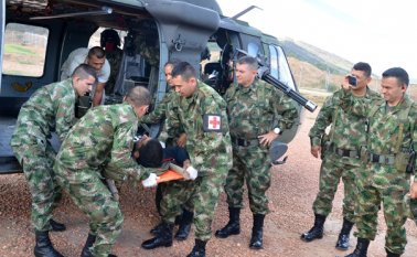 Momento en que el herido llega a Cúcuta para recibir atención médica. Rodrigo Sandoval