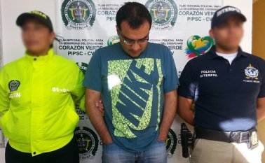 Captura de Marlon Sebastián Molina Vega en Tolima. Colprensa