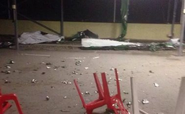 Primeras imágenes del ataque al Batallón de Aviación y Mantenimiento Aéreo en Saravena, Arauca. Cortesía