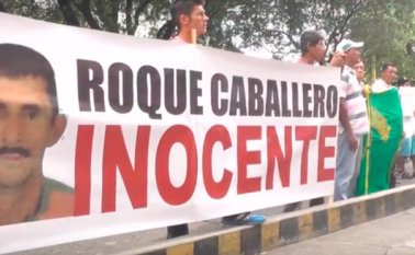 Familiares de Caballero, junto a los parientes de los otros tres detenidos, han realizado varias protestas por exigir su liberación. Archivo