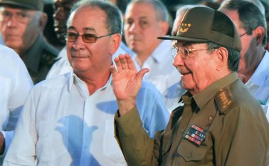El presidente cubano, Raúl Castro durante las celebraciones por el 62 aniversario del asalto guerrillero al Cuartel Moncada, ampliamente considerado como el comienzo de la Revolución Cubana, en Santiago de Cuba. AFP