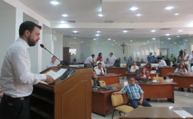Durante dos horas sesionó la comisión segunda del Senado en el salón de plenarias del Concejo de Cúcuta. Orlando Carvajal