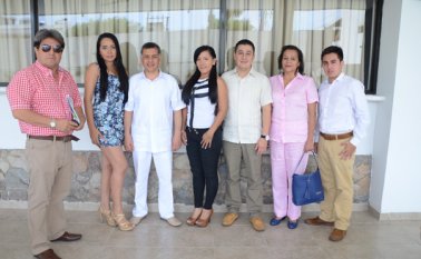 Fernando sánchez, María Fernanda Gómez, Carlos Arturo Conde, Alcalde de Chinácota; Adriana Bautista, Jesmar Mantilla, Nieves Emilse Hernández y Jhon Jairo Leal. Rodrigo Sandoval