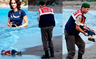 Cuando vi a Aylan Kurdi se me heló la sangre: Nilufer Demir. AFP