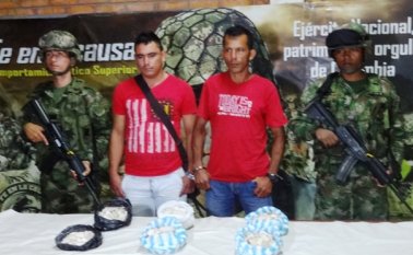 Los sujetos se trasladaban en una moto por el camino que conduce de la vereda El Paso a la vereda San Isidro, cuando fueron apresados. Archivo