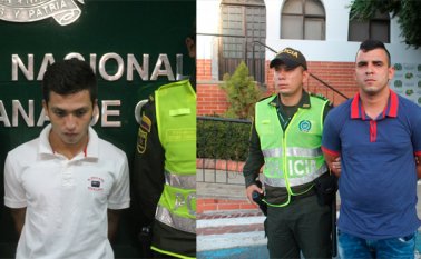 Cristofer Martínez y Jairo Eduardo Tobo Santiago fueron acusados del homicidio. Policía Nacional