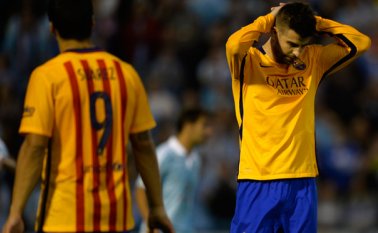 El Bercelona perdió por primera vez en el campeonato, luego de cuatro victorias seguidas. AFP