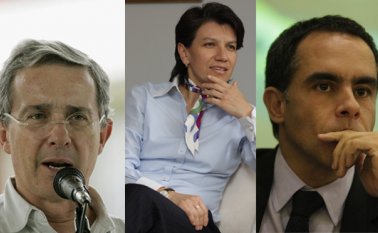 Álvaro Uribe Vélez, Claudia López y Armando Benedetti. Archivo