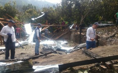 Así quedó el lugar donde ayer en la madrugada fue abatido el capo del Catatumbo, alias Megateo. Cortesía